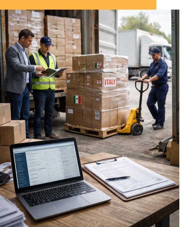 Доставка грузов из Италии: морские и авиаперевозки от 19548