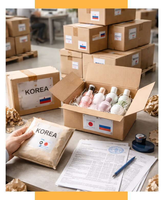 Доставка косметики из Кореи от 9231 р. под ключ | СетСервис-Нрю