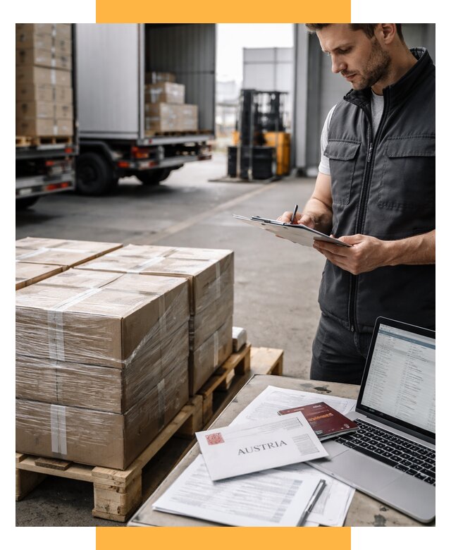 Доставка в Австрию от 70590 р. Логистика и экспорт СетСервис-Нрю